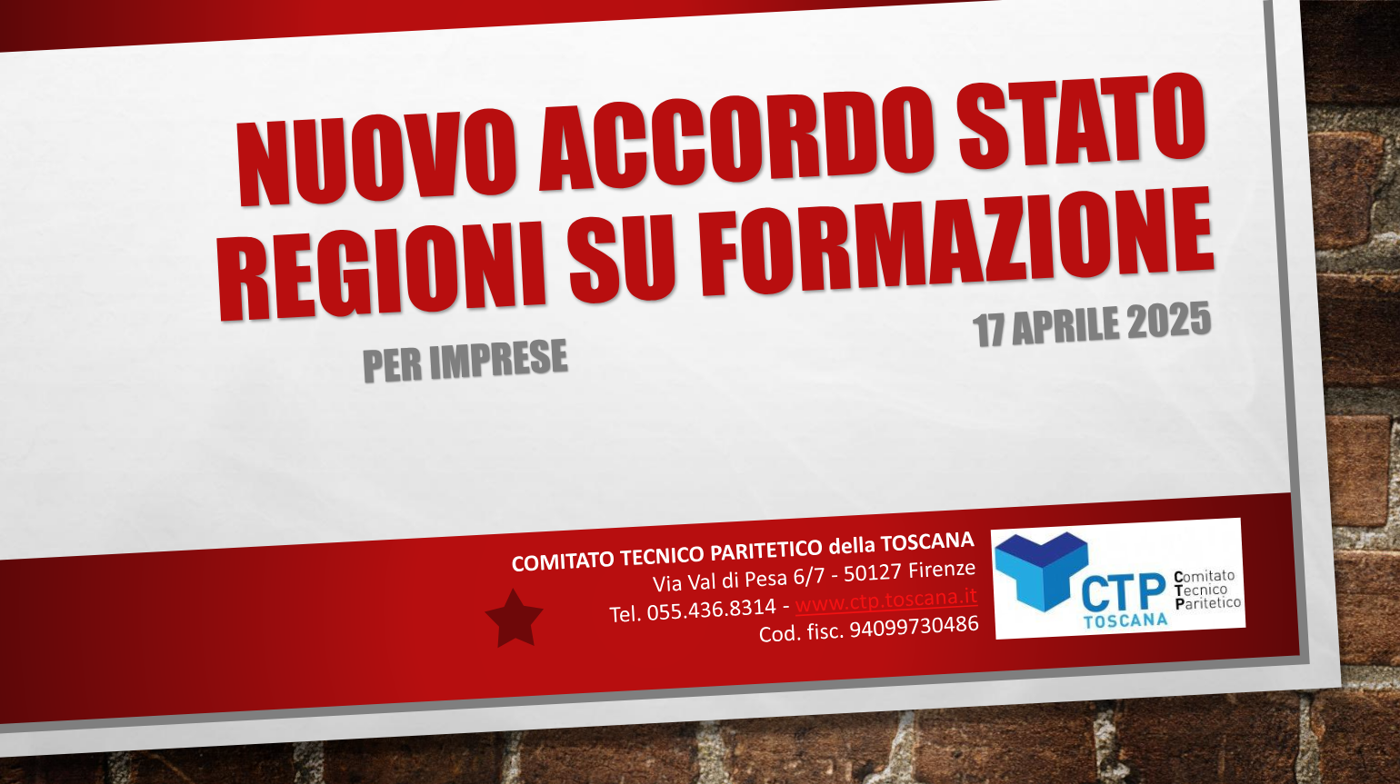 Nuovo Accordo Stato Regioni 17 Aprile 2025